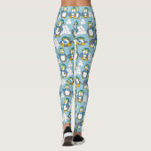 Kleiner Pinguinhintergrund Leggings (Rückseite)