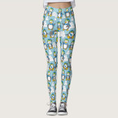 Kleiner Pinguinhintergrund Leggings (Vorderseite)