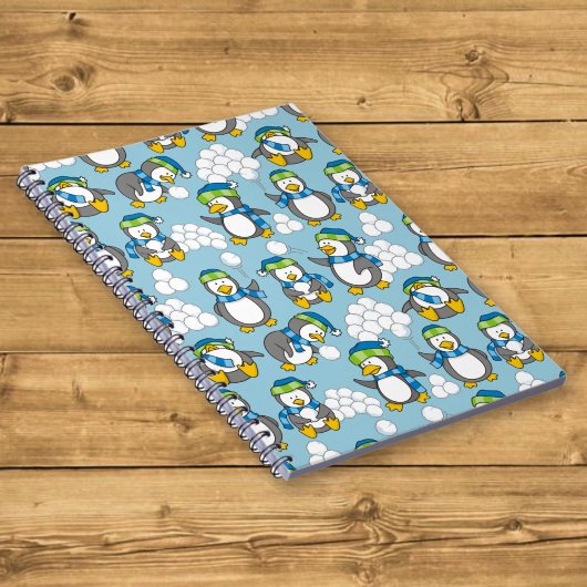 Kleiner Pinguinhintergrund Notizblock