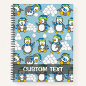 Kleiner Pinguinhintergrund Notizbuch (Vorderseite)