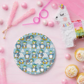 Kleiner Pinguinhintergrund Pappteller (Party)