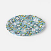 Kleiner Pinguinhintergrund Pappteller (Schrägansicht)