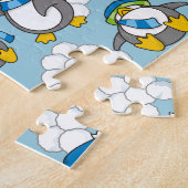 Kleiner Pinguinhintergrund Puzzle (Seite)