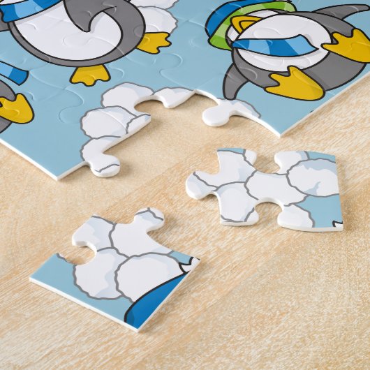Kleiner Pinguinhintergrund Puzzle (Seite)