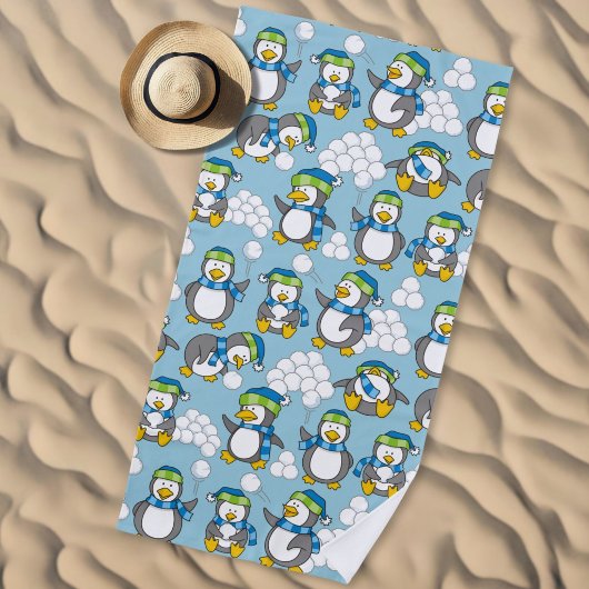 Kleiner Pinguinhintergrund Strandtuch