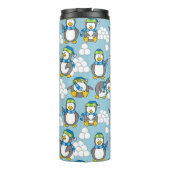 Kleiner Pinguinhintergrund Thermosbecher (Rückseite)