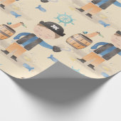 Kleiner Piratenjunge Geschenkpapier (Ecke)