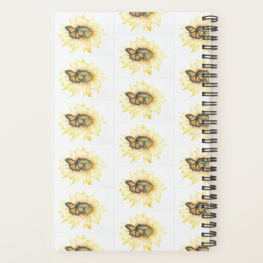 Kleiner Planer Monarch & Sonnenblume (Rückseite)