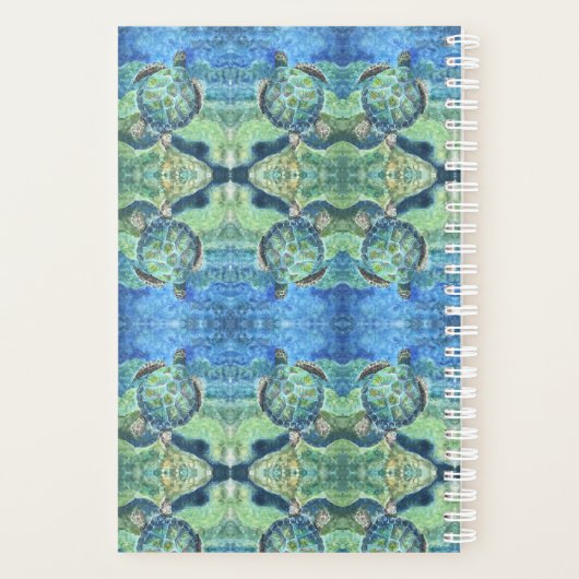 Kleiner Planer Wasserfarbenschildkröte #2 (Rückseite)