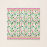 Kleiner Platz (26 Zoll x 26 Zoll), weiß Schal<br><div class="desc">Dieser süße,  feminine Schal zeichnet sich durch ein wiederholen Muster von Aquarelltulips und rosa und grüne Kanten aus. Mädchen Liebe! Das Zimmer war sehr sauber und das Personal war sehr freundlich.</div>