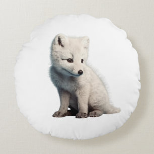 Kleiner Polarfuchs Rundes Kissen
