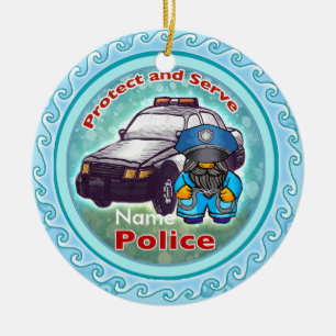 Kleiner Polizeibeamter-Schmuck Keramik Ornament
