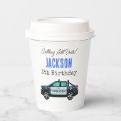 Kleiner Polizeioffizier Geburtstag | Personalisier Pappbecher (Vorderseite)