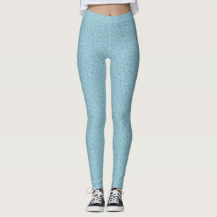 Kleiner Polka ist hellblau. Leggings