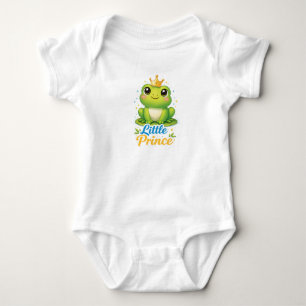 Kleiner Prinz Baby-Body – Süßes Froschkönig-Design Baby Strampler