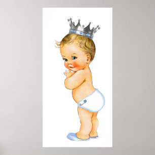 Kleiner Prinz Baby Boy Shower Poster