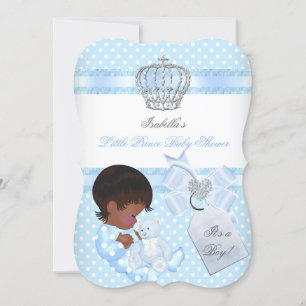 Kleiner Prinz Baby Shower Süßer Junge Spot A Einladung