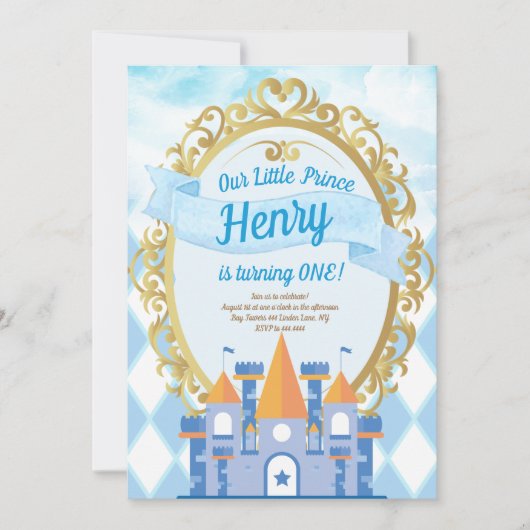 Kleiner Prinz Birthday Party Einladung (Vorderseite)