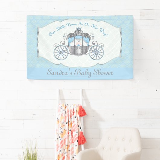 Kleiner Prinz, blaue Babyparty Banner (Insitu)