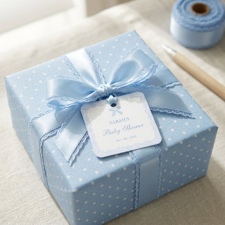 Kleiner Prinz Blaues Spitzen-Baby-Shower Junge Geschenkanhänger
