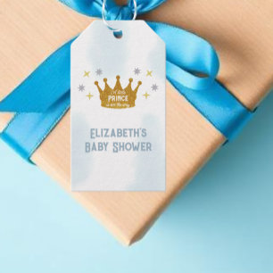 Kleiner Prinz Jungen-Baby-Party Geschenkanhänger