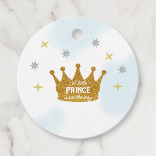 Kleiner Prinz Jungen-Baby-Party Geschenkanhänger