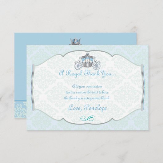 Kleiner Prinz, viktorianische Art danken Ihnen Dankeskarte (Vorne/Hinten)