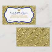 Kleiner Prinz-Windeln-Raffle-Ticket, Imitat-Glitze Begleitkarte (Vorne/Hinten)