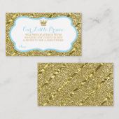 Kleiner Prinz-Windeln-Raffle-Ticket, Imitat-Glitze Begleitkarte (Vorne/Hinten)