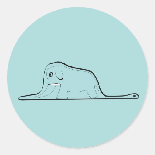 Kleiner Prinz Zeichnend Runder Aufkleber (Vorderseite)