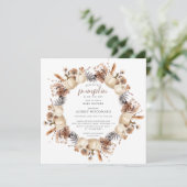 Kleiner Pumpkin auf dem Weg Autumn Baby Dusche Einladung (Stehend Vorderseite)