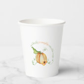 Kleiner Pumpkin auf dem Weg Autumn Baby Shower Pappbecher (Vorderseite)