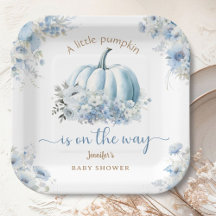 Kleiner Pumpkin auf dem Weg Blue Boy Baby Dusche