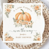 Kleiner Pumpkin auf dem Weg Boho Fall Baby Dusche Serviette