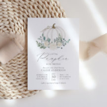 Kleiner Pumpkin auf dem Weg Floral Girl Babydusche