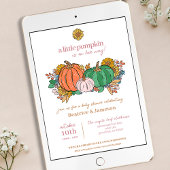 Kleiner Pumpkin auf dem Weg Girl Babydusche Einladung