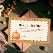 Kleiner Pumpkin Diaper Raffle Baby Shower Fall Begleitkarte