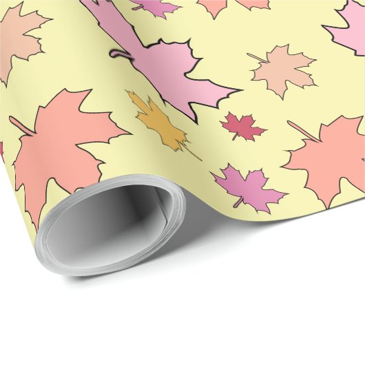 Kleiner Pumpkin Fall in Liebe Herbstblätter Geschenkpapier (Rolleneckpunkt)