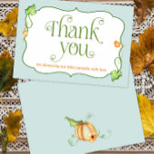 Kleiner Pumpkin Gender Neutral Baby Shower Fall Dankeskarte