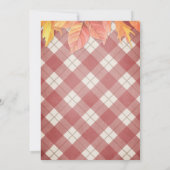 Kleiner Pumpkin-Kinderdusche Boy Rustic Fall Karie Einladung (Rückseite)