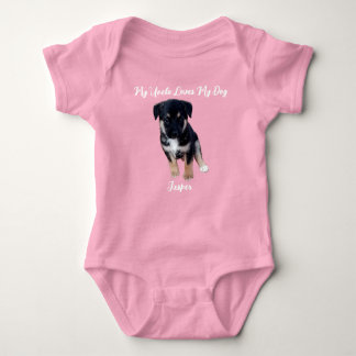 Kleiner Pup's Pal: Personalisierter Hund Foto Baby Baby Strampler