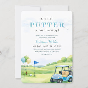 Kleiner Putter Elegante Golf-Baby-Party Einladung