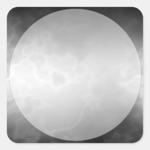 Kleiner Quadrat mit schwarzer Holzkohle Quadratischer Aufkleber