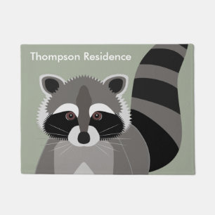 Kleiner Raccoon-Gauner personalisiert Fußmatte