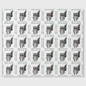 Kleiner Raccoon-Gauner personalisiert Geschenkpapier (Flach)