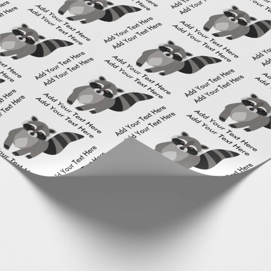 Kleiner Raccoon-Gauner personalisiert Geschenkpapier (Ecke)