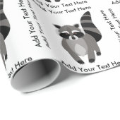 Kleiner Raccoon-Gauner personalisiert Geschenkpapier (Rolleneckpunkt)