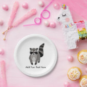 Kleiner Raccoon-Gauner personalisiert Pappteller (Party)