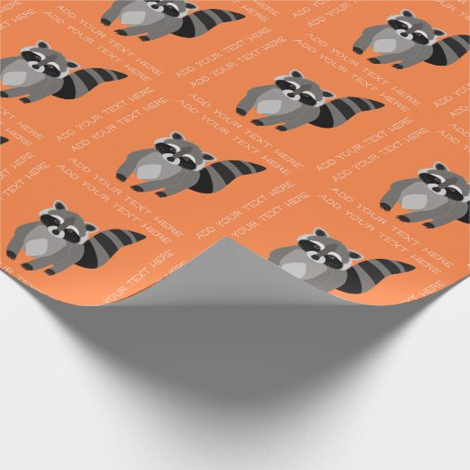 Kleiner Raccoon-Gauner-personalisierte Geschenkpapier (Ecke)
