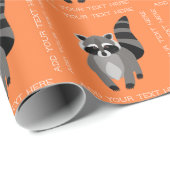 Kleiner Raccoon-Gauner-personalisierte Geschenkpapier (Rolleneckpunkt)
